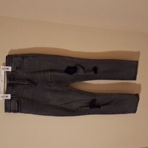 Black jeans, distressed